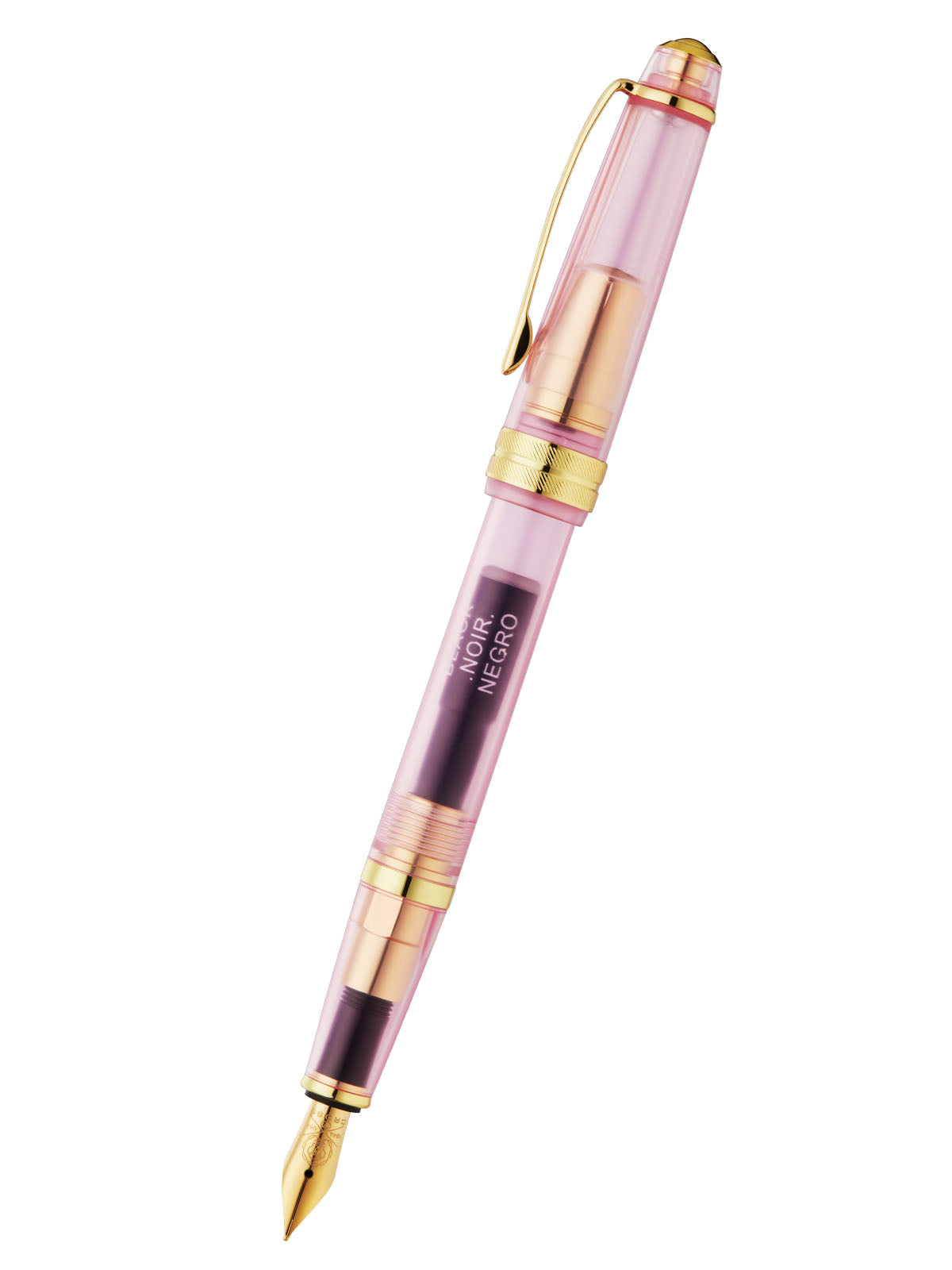 Penna stilografica Bailey Light™ con pennino extra fine in resina zaffiro rosa traslucido
