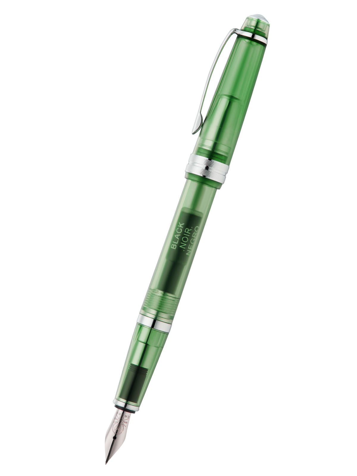Penna stilografica Bailey Light™ con pennino extra fine in resina verde traslucida