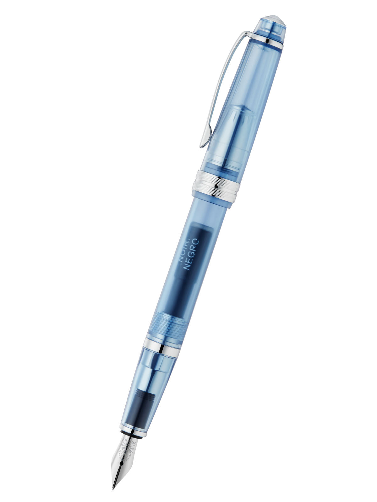 Penna stilografica Bailey Light™ in resina blu navy traslucida con pennino extra fine
