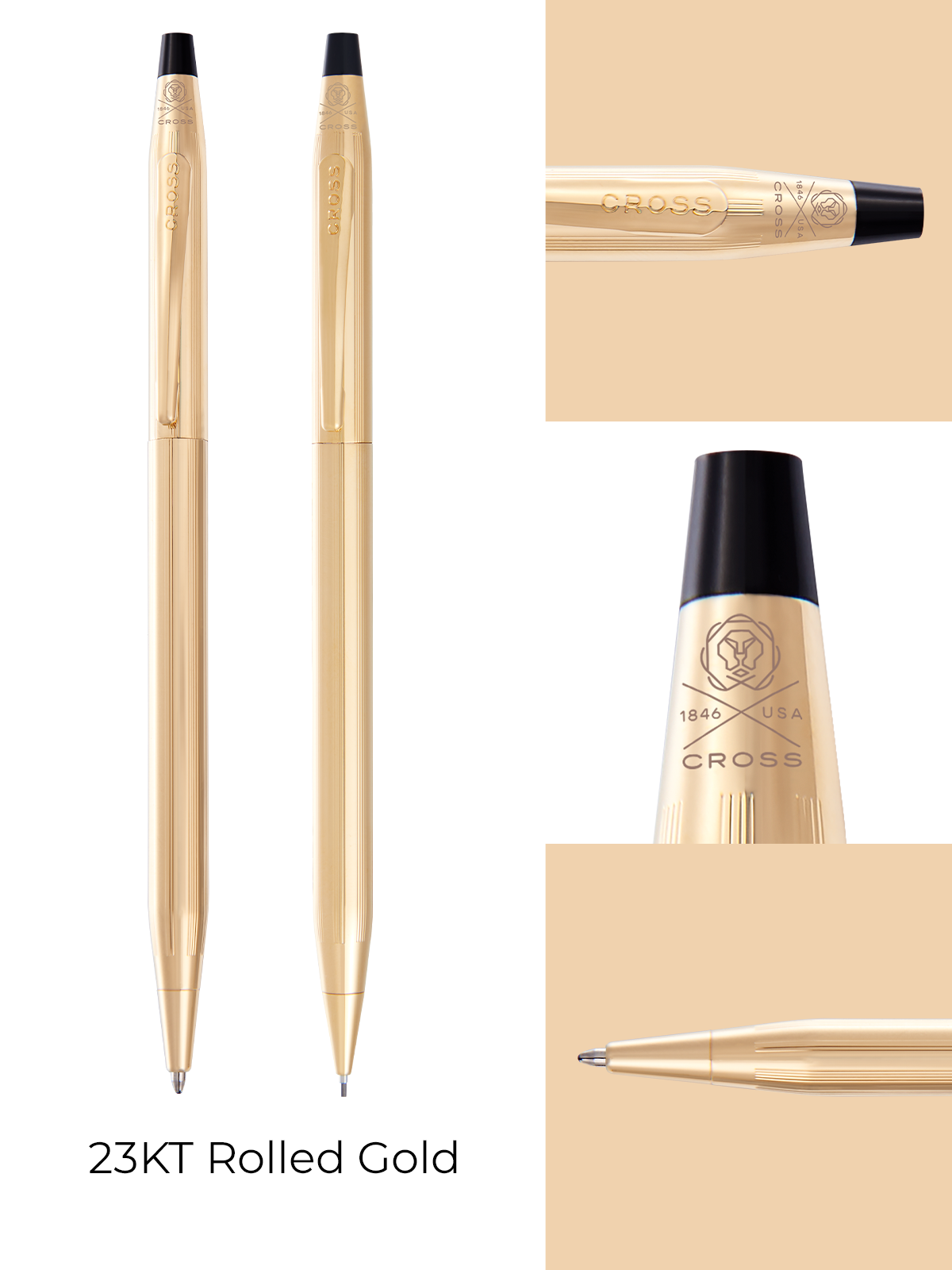 Set penna e matita placcati oro 23KT Classic Century®