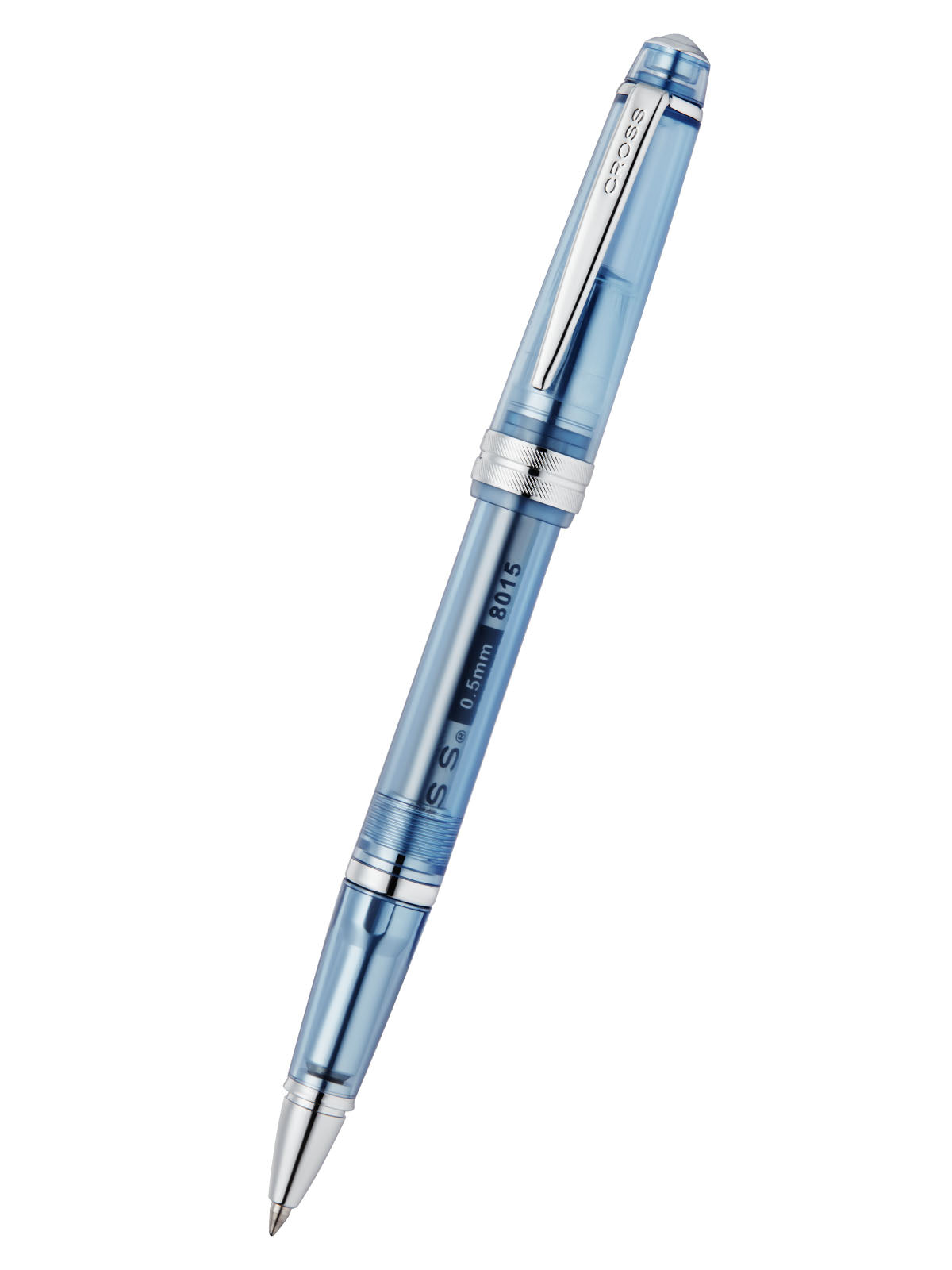 Penna a sfera Bailey Light™ in resina blu navy traslucida
