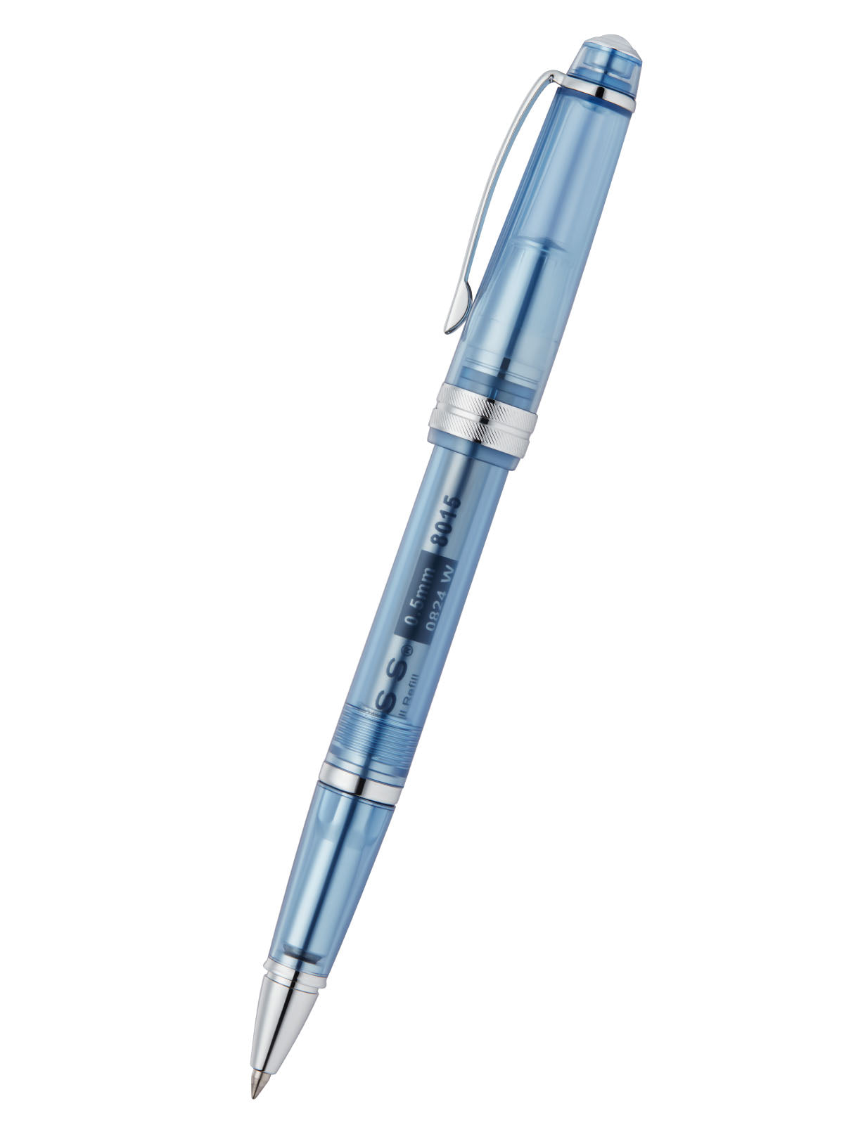 Penna a sfera Bailey Light™ in resina blu navy traslucida