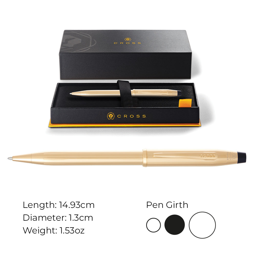 Penna a sfera Century® II in oro 23 carati