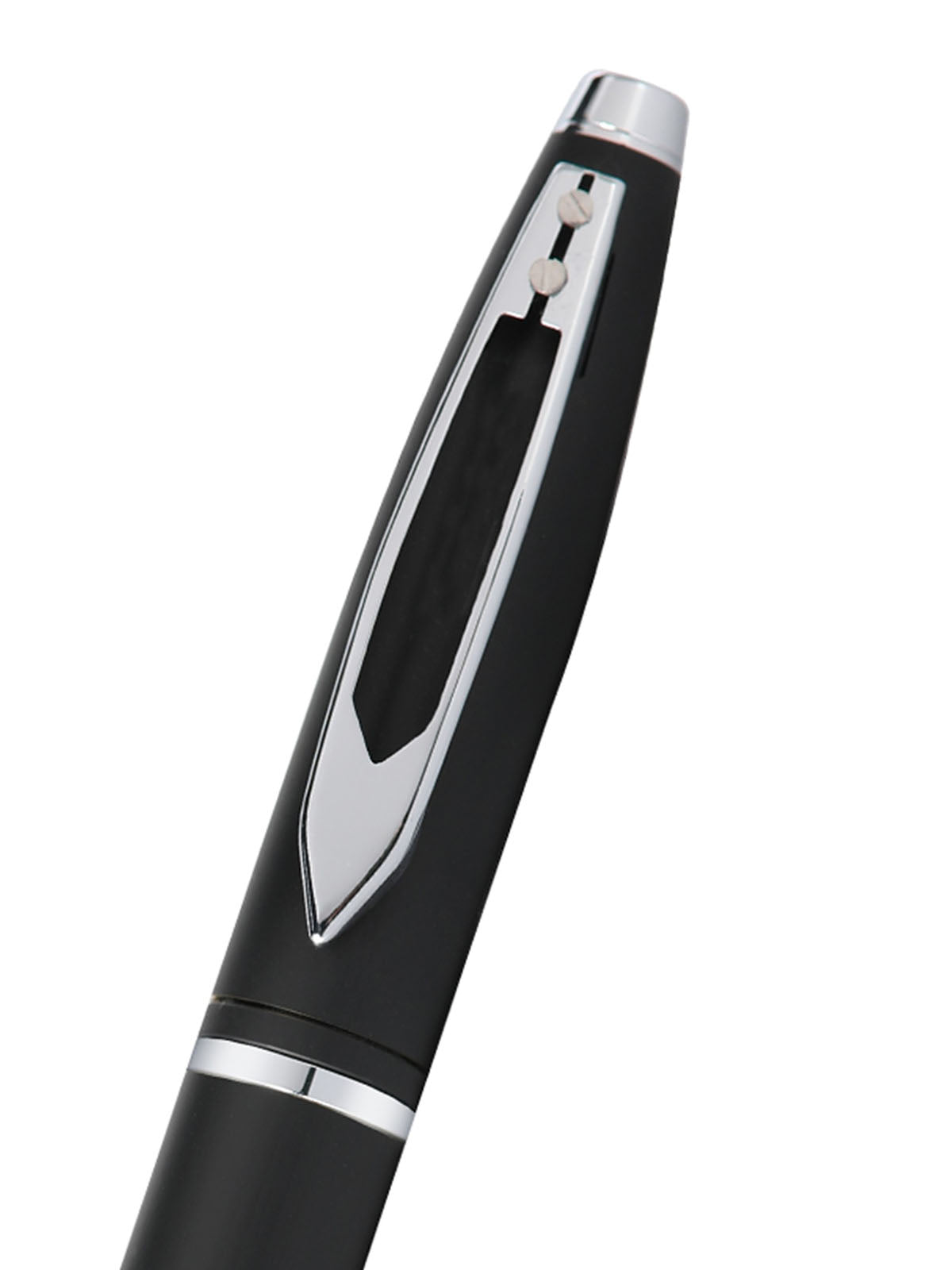 Penna a sfera con clip per finestra Calais™ Nero Opaco
