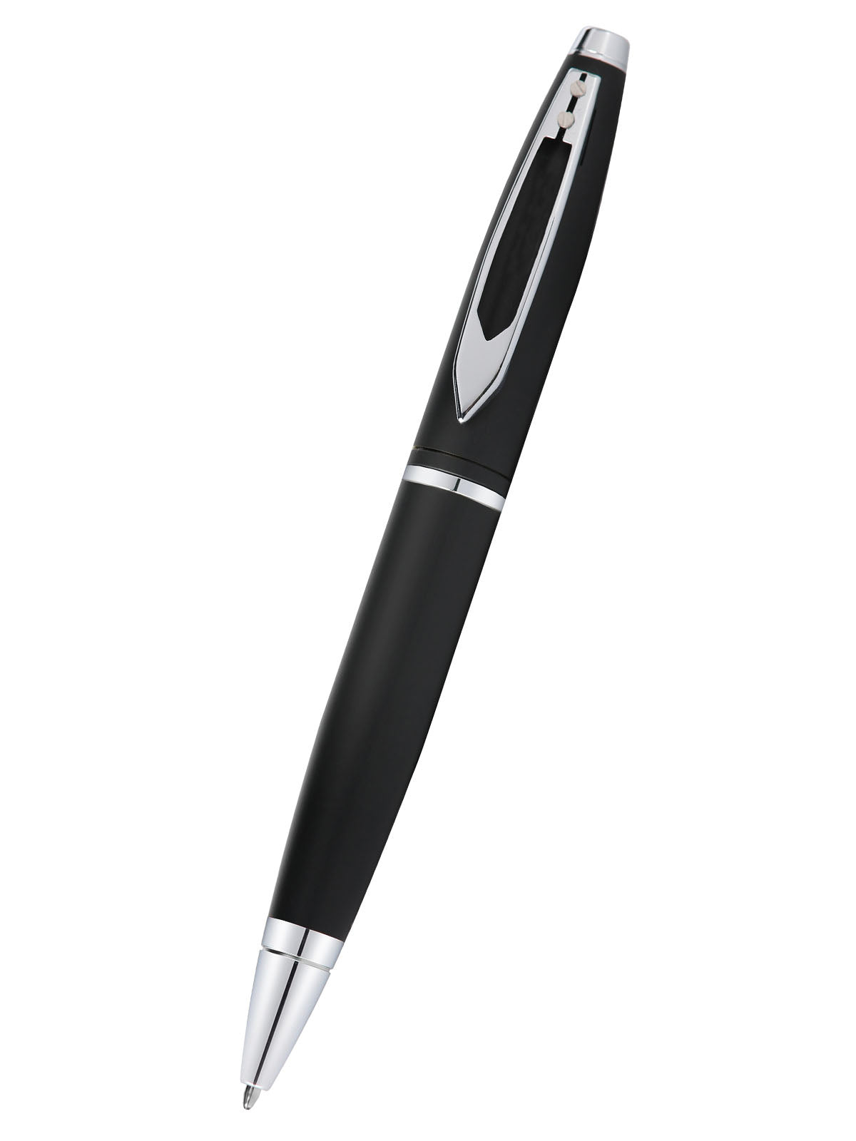 Penna a sfera con clip per finestra Calais™ Nero Opaco