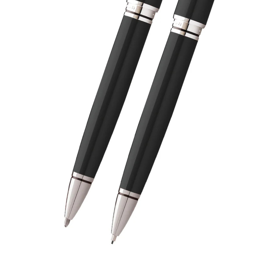 Set regalo penna e matita laccata nera Coventry