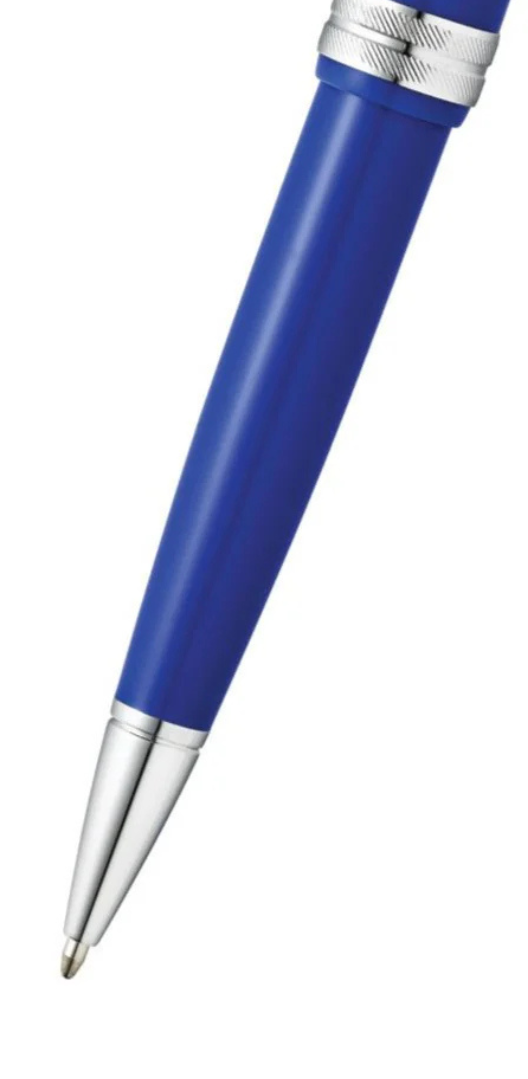 Penna a sfera Bailey Light™ in resina blu lucida