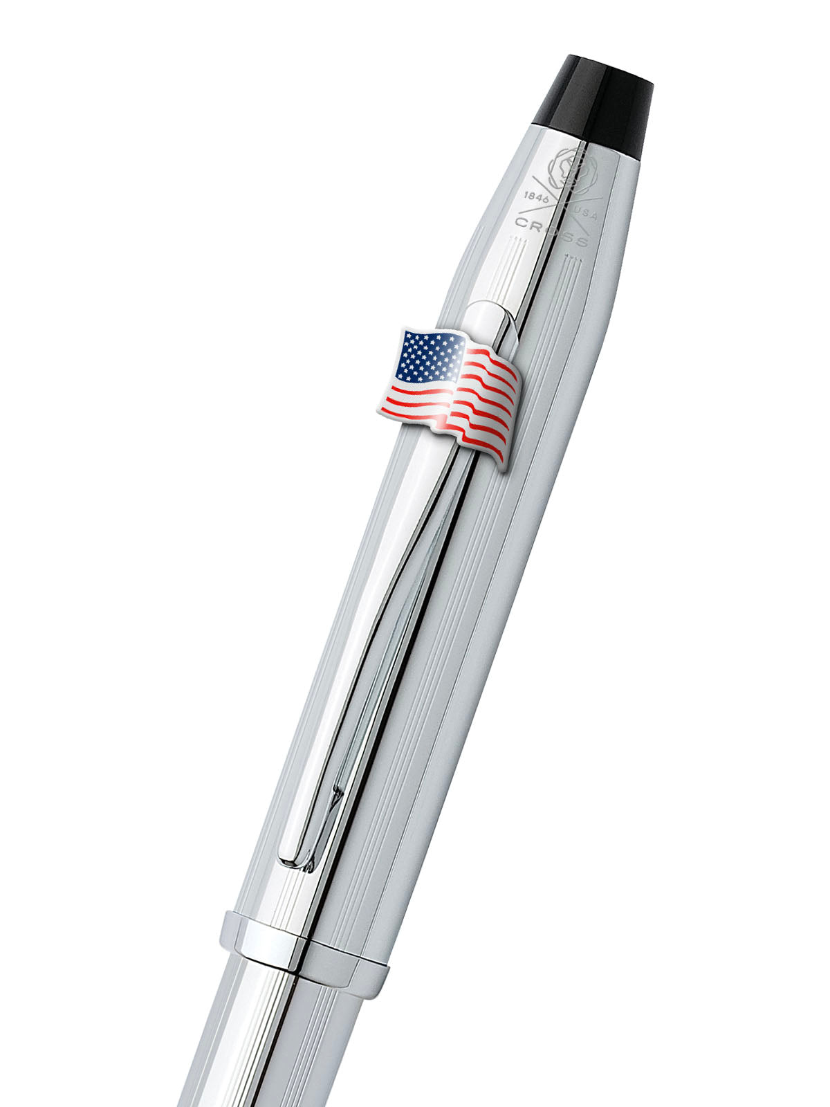 Penna a sfera Century® II cromata lucida con emblema della bandiera americana