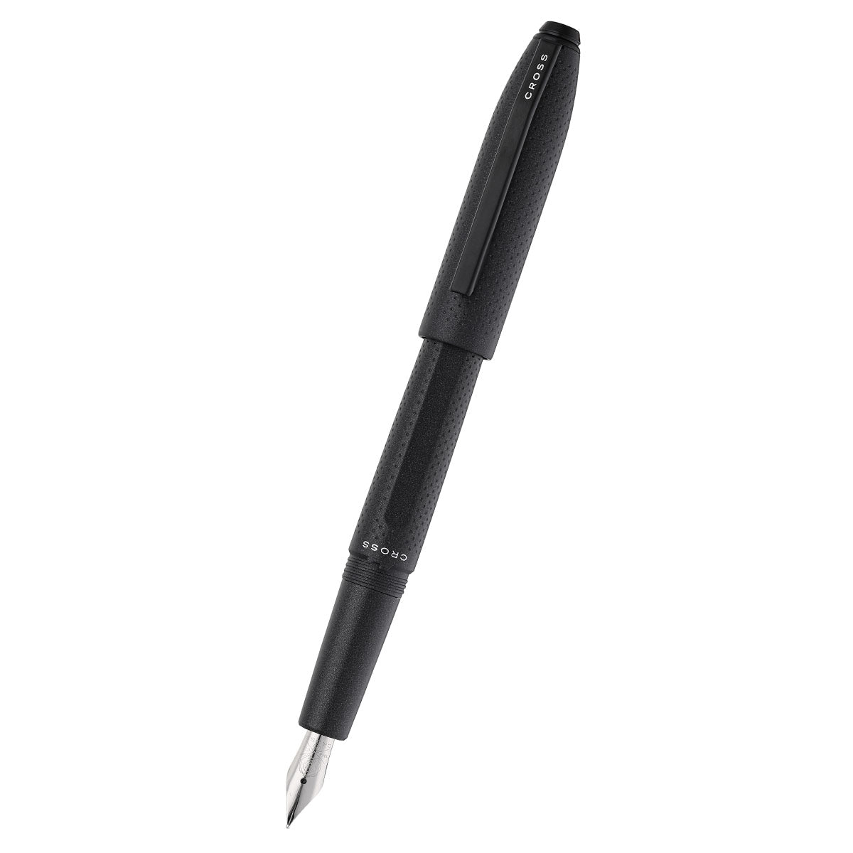 Prism Obsidian Black in resina con particolari neri lucidi – Stilografica con pennino F in acciaio inox