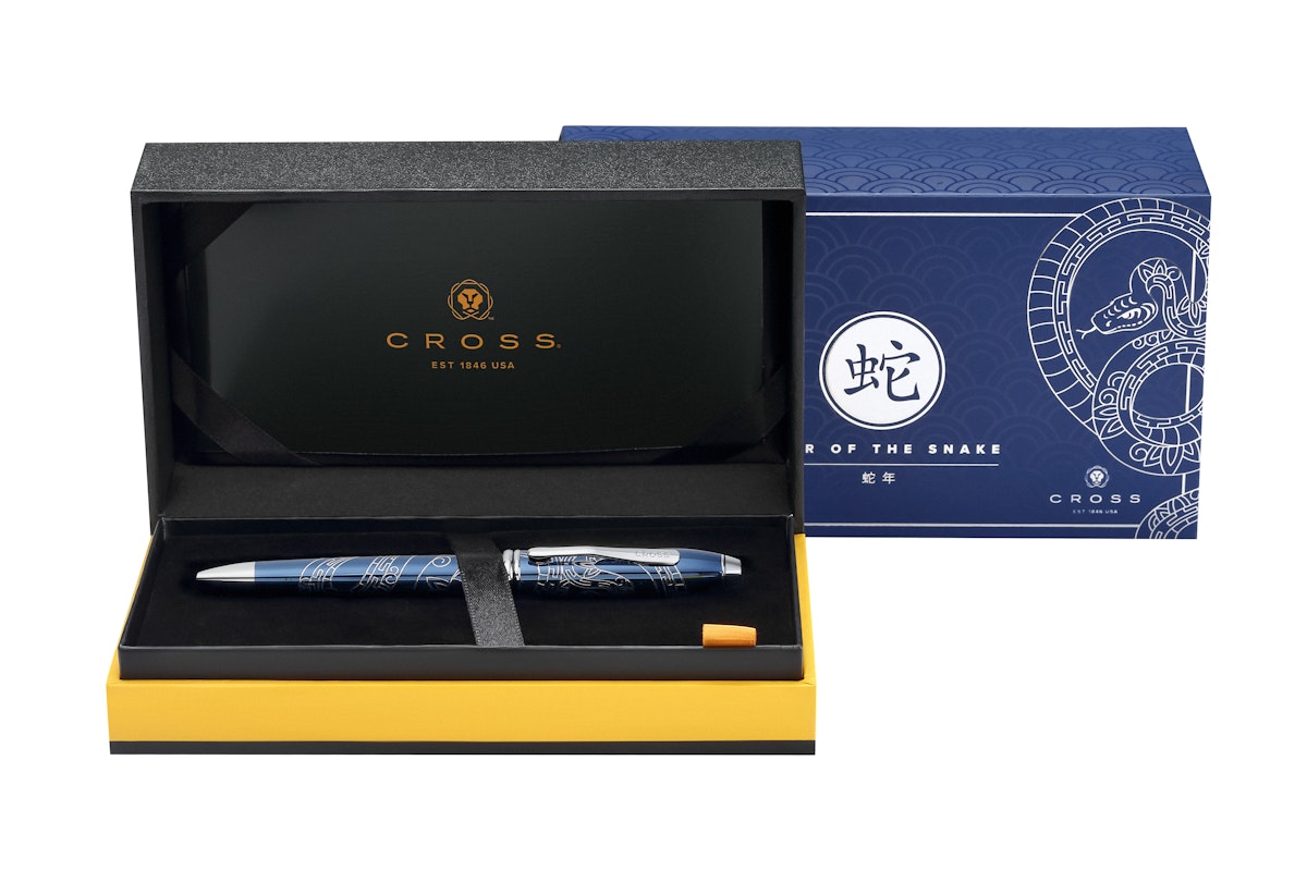 Penna a sfera Townsend® Zodiac Year of the Snake laccata blu