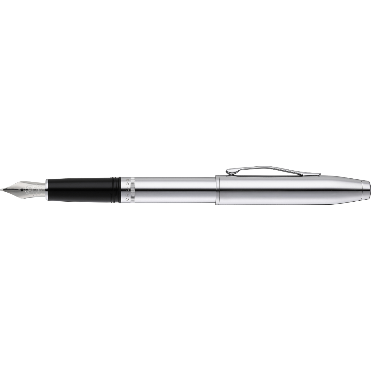 Foundry Polished Chrome con particolari cromati lucidi e pennino medio in acciaio inox – penna stilografica