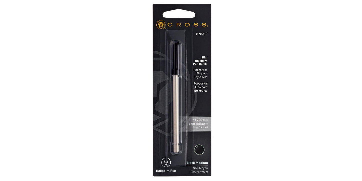 Slim Ballpoint Pen Refill - Black - Single Pack