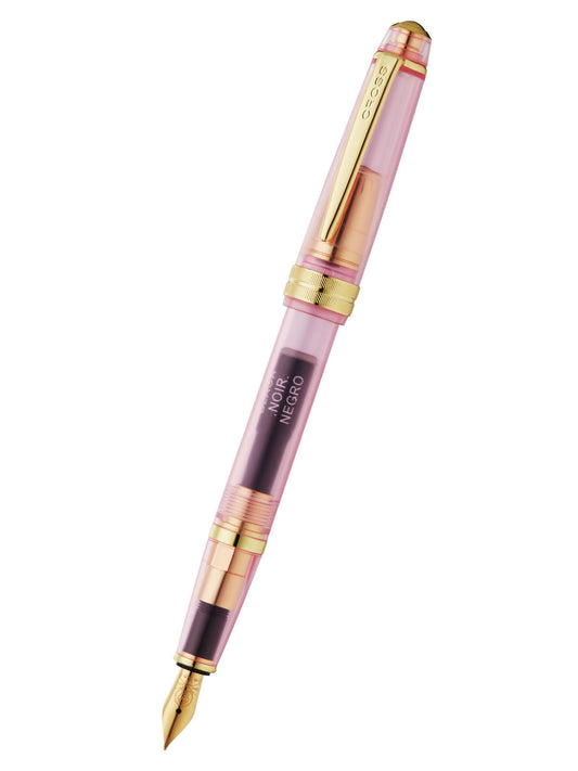 Penna stilografica Bailey Light™ con pennino extra fine in resina zaffiro rosa traslucido