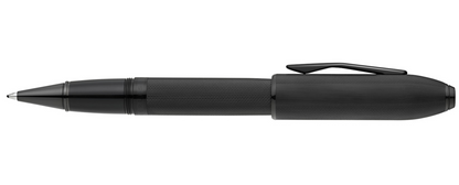 Penna a sfera Peerless™ nero lucido con motivo a diamante inciso