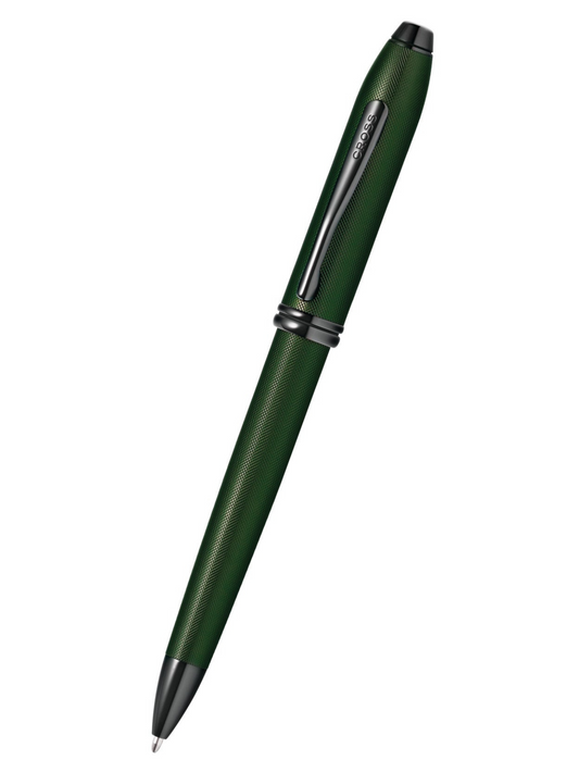 Penna a sfera Townsend® con microzigrinatura PVD verde opaco