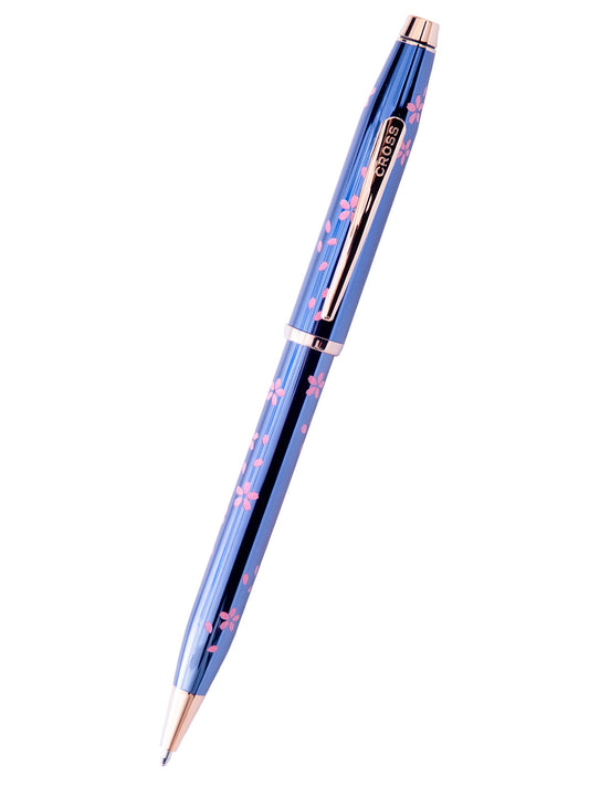 Penna a sfera Century® II Cherry Blossom laccata blu traslucida