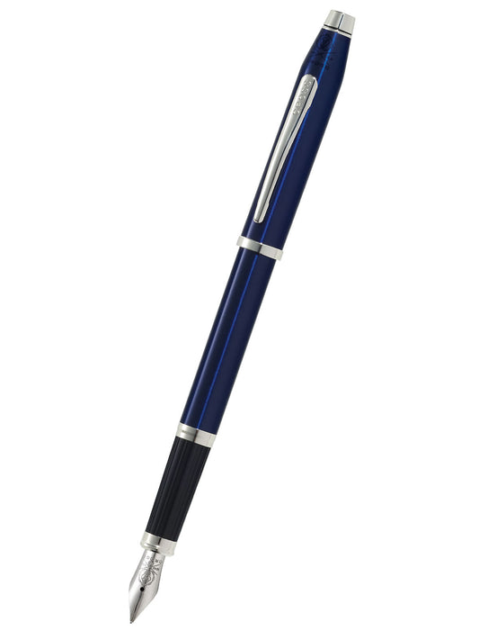 Penna stilografica Century® II con pennino medio laccato blu traslucido
