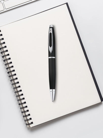Penna a sfera con clip per finestra Calais™ Nero Opaco