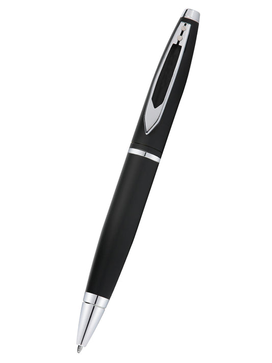 Penna a sfera con clip per finestra Calais™ Nero Opaco