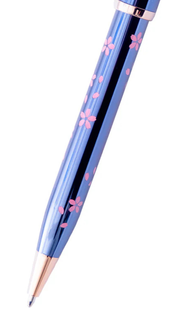Penna a sfera Century® II Cherry Blossom laccata blu traslucida