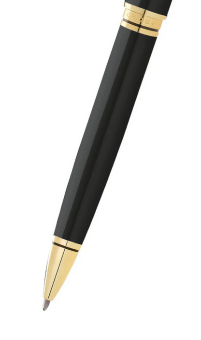 Lacca nera Coventry con penna a sfera color oro