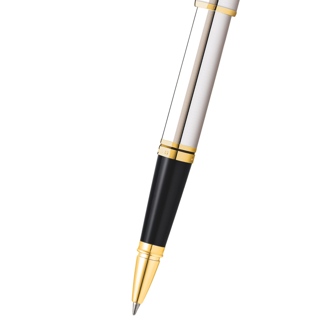 Penna a sfera Coventry in cromo lucido con finitura oro