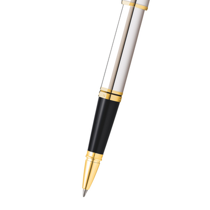 Penna a sfera Coventry in cromo lucido con finitura oro