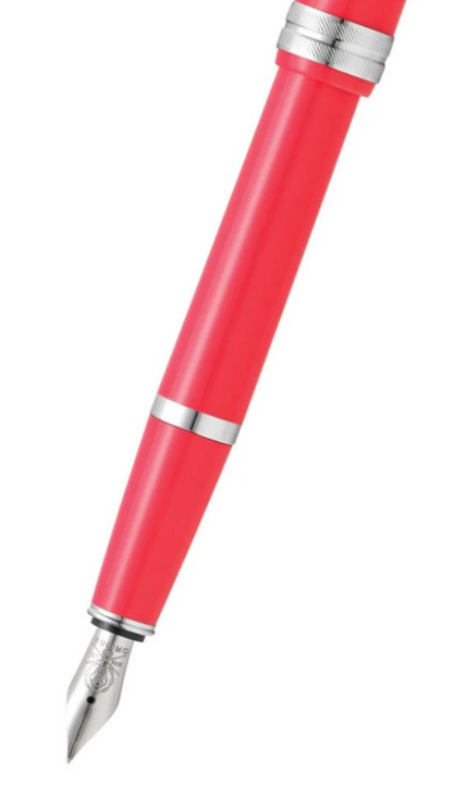 Penna stilografica Bailey Light™ con pennino extra fine in resina corallo lucida