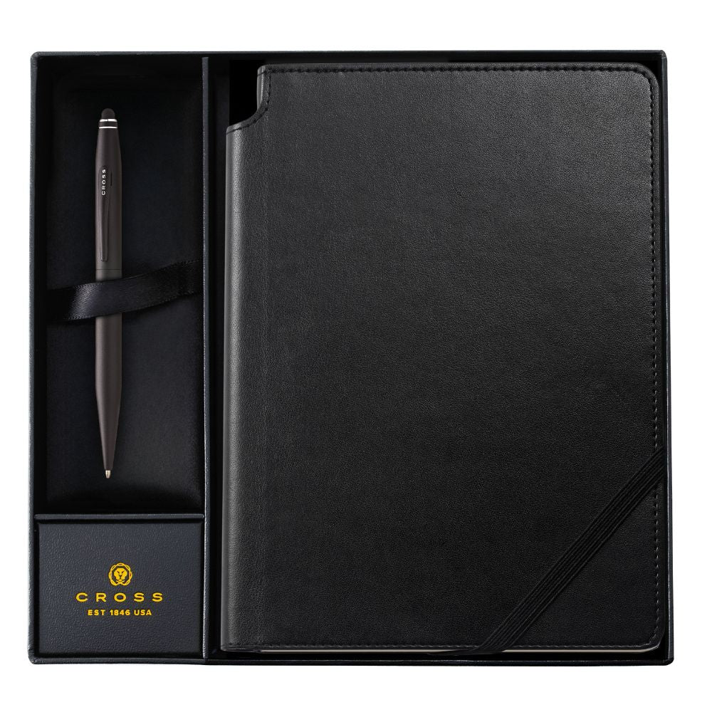 Set regalo Tech2 Satin Black  - penna a sfera + notebook