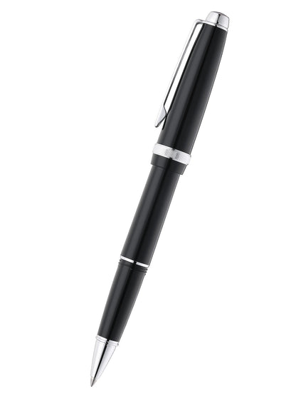 Lume Obsidian Black con particolari in cromo lucido – penna a sfera