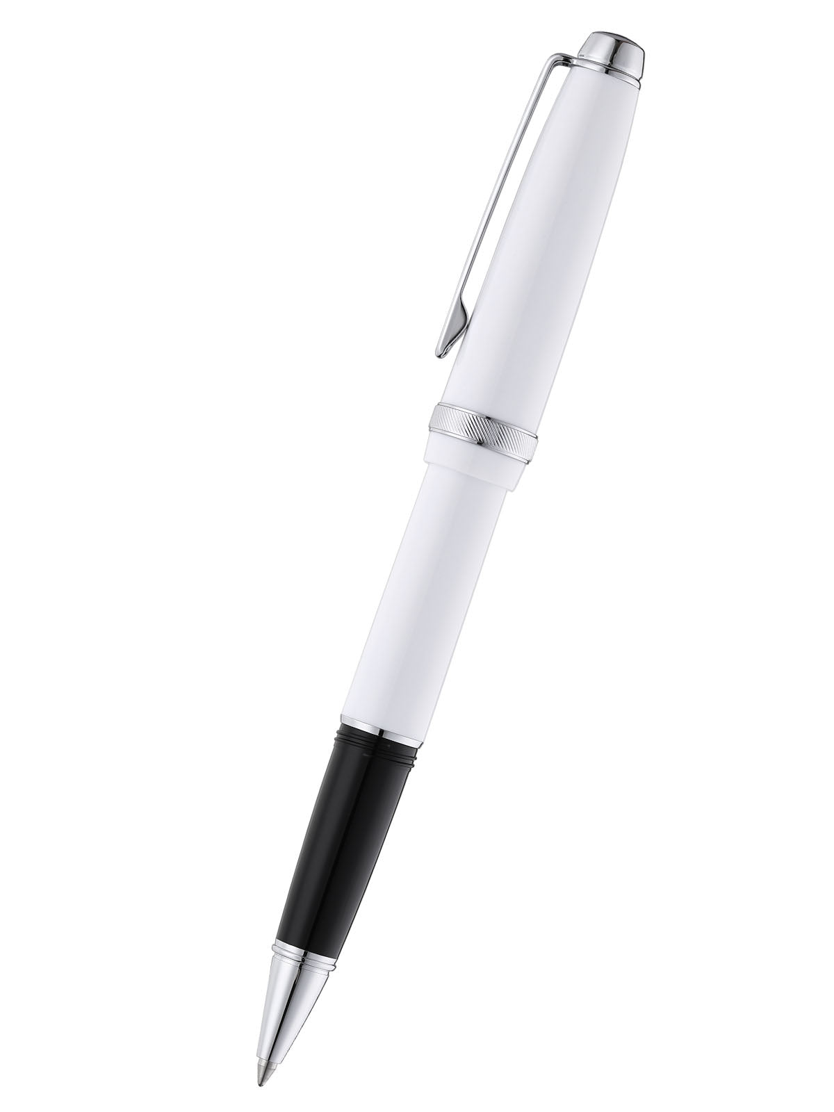Lume Porcelain White con particolari cromati lucidi – penna a sfera
