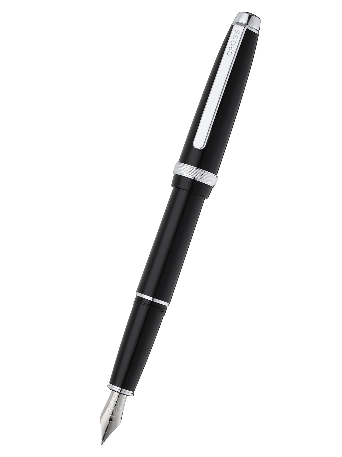 Lume Obsidian Black con particolari in cromo e pennino medio in acciaio inox – penna stilografica