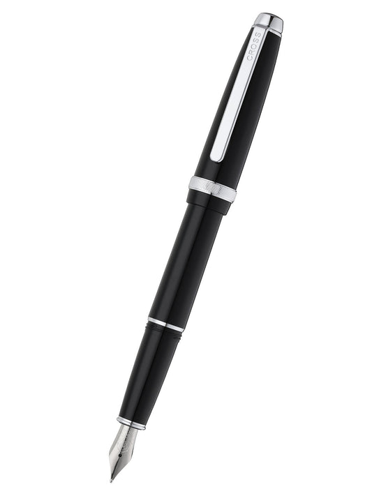 Lume Obsidian Black con particolari in cromo e pennino medio in acciaio inox – penna stilografica