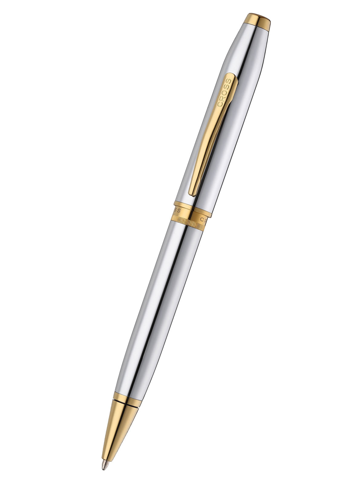 Foundry Polished Chrome con particolari PVD oro – penna a sfera