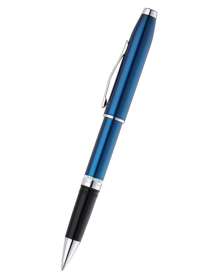 Foundry in lacca blu traslucida lucida con particolari cromati lucidi – roller