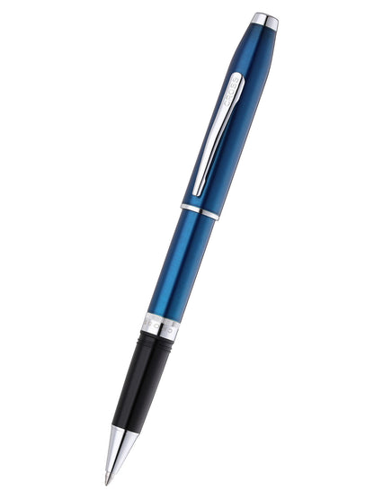 Foundry in lacca blu traslucida lucida con particolari cromati lucidi – roller