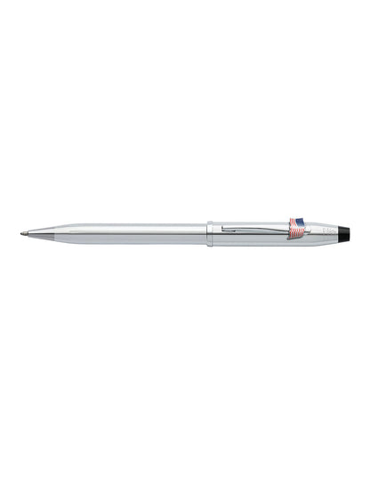 Penna a sfera Century® II cromata lucida con emblema della bandiera americana