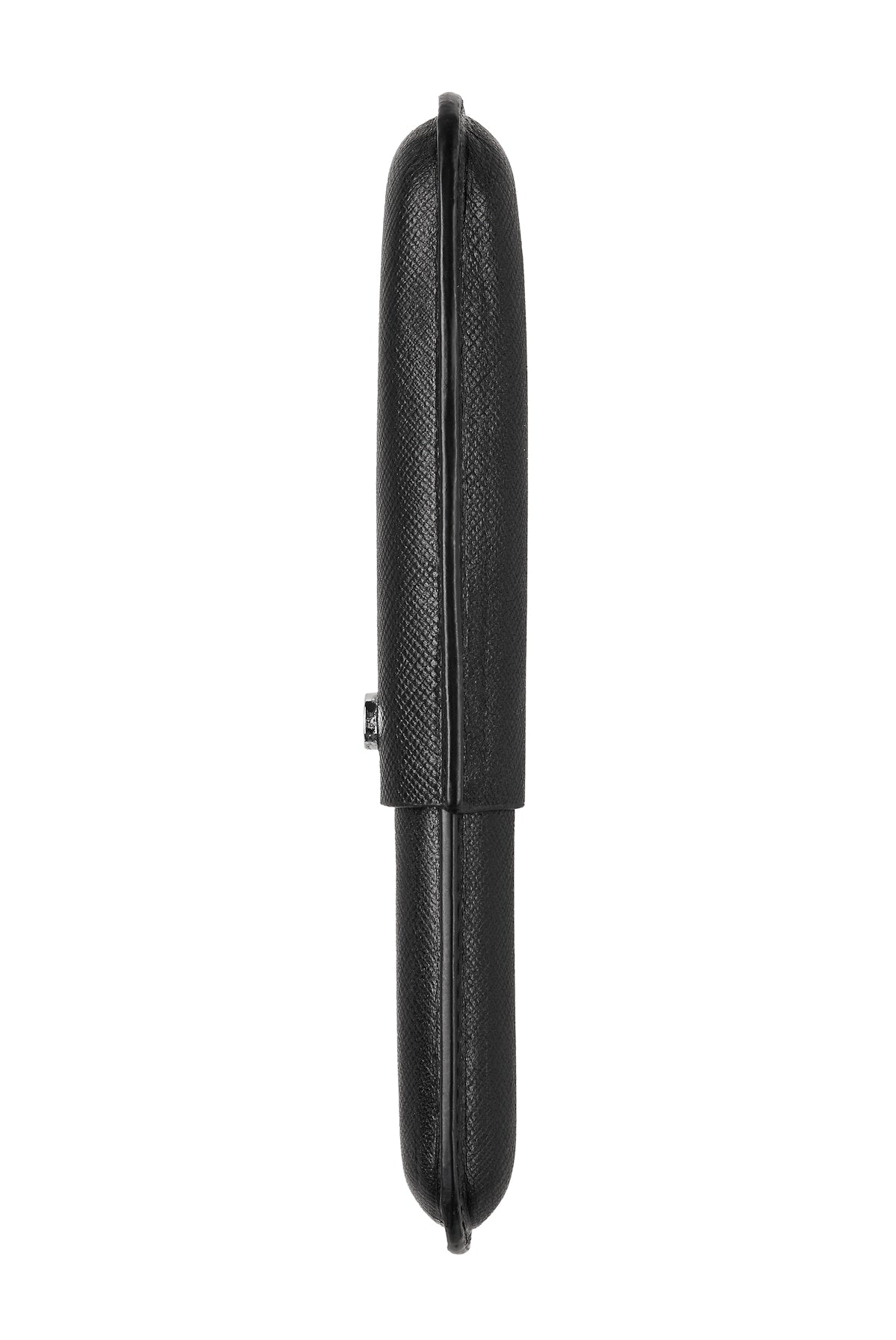 Astuccio singolo stile sigaro in pelle Saffiano Nero