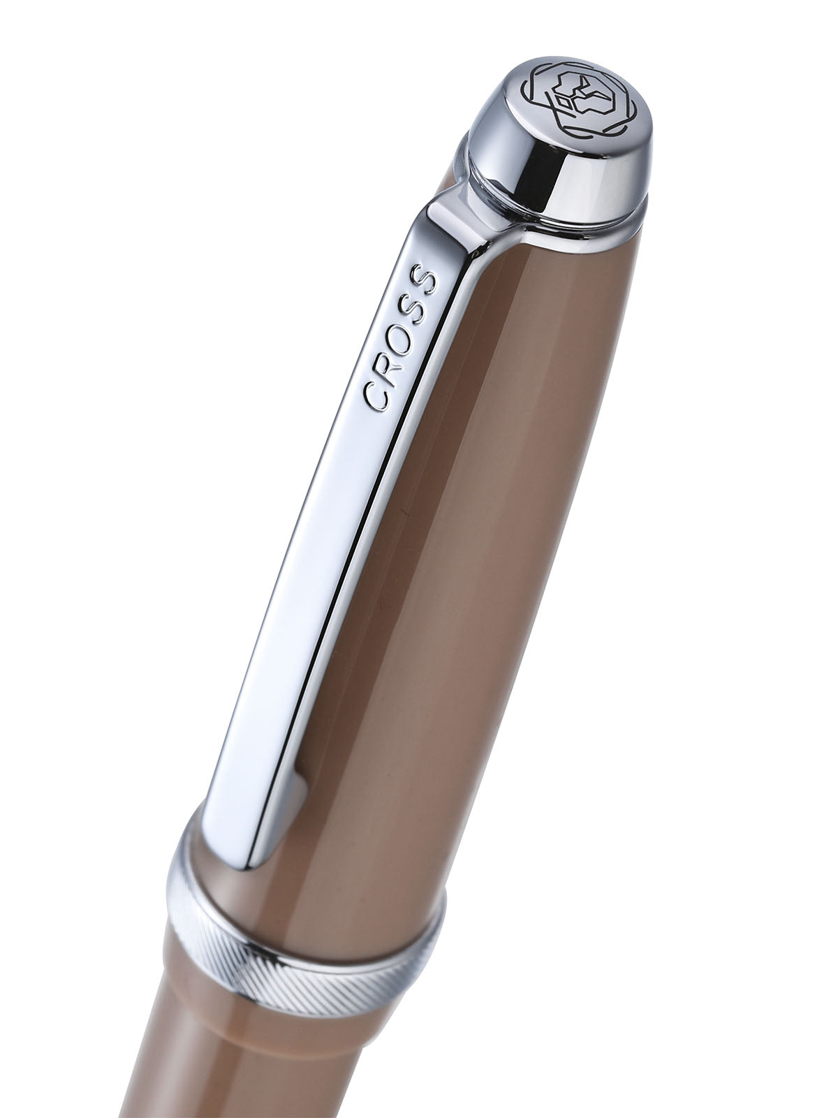 Lume Mocha con particolari cromati lucidi – penna a sfera