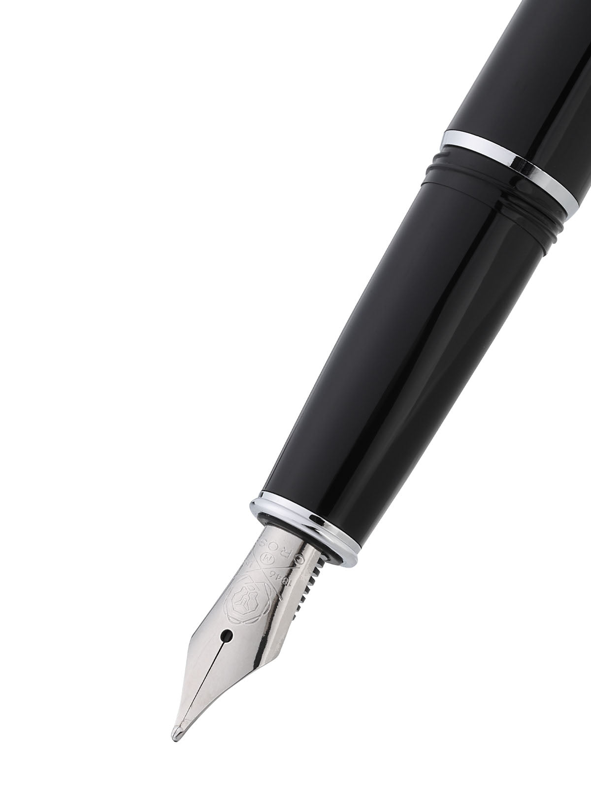 Lume Obsidian Black con particolari in cromo e pennino medio in acciaio inox – penna stilografica