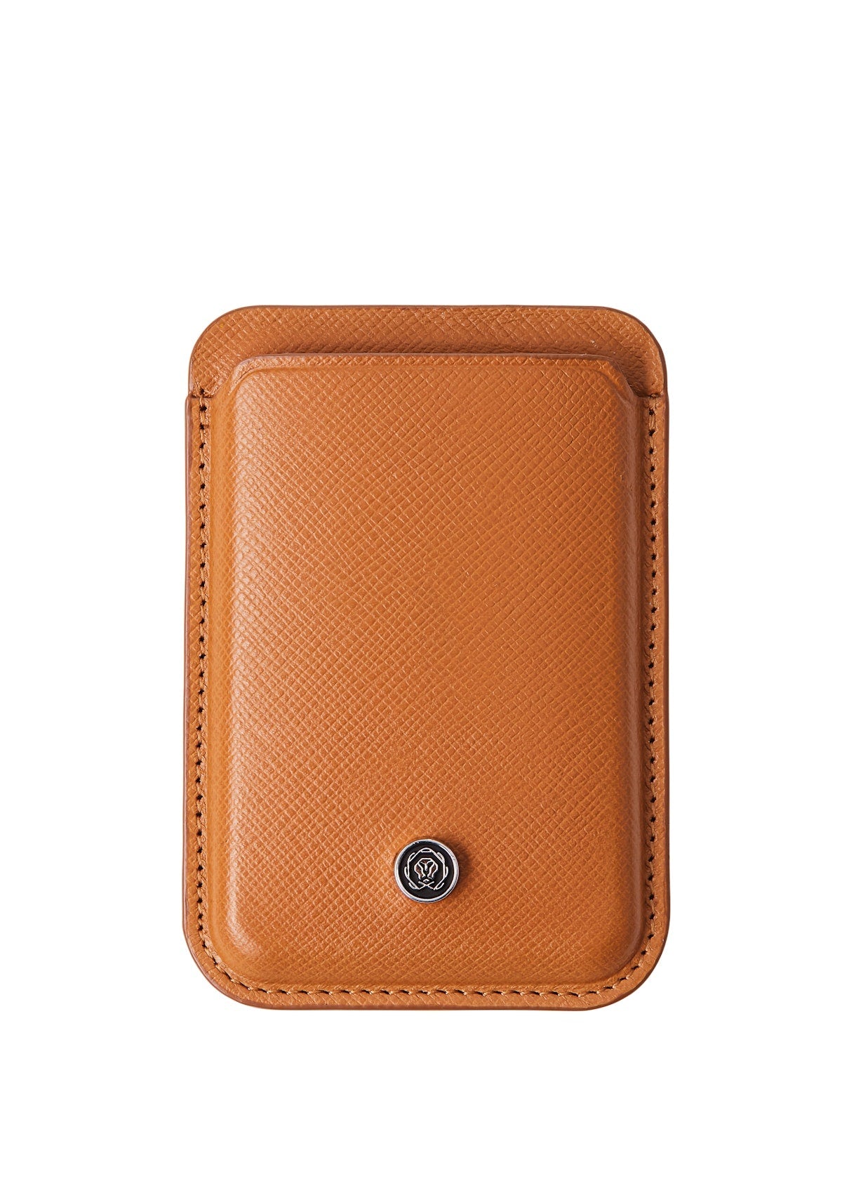 Portacarte magnetico per smartphone in pelle Mocha