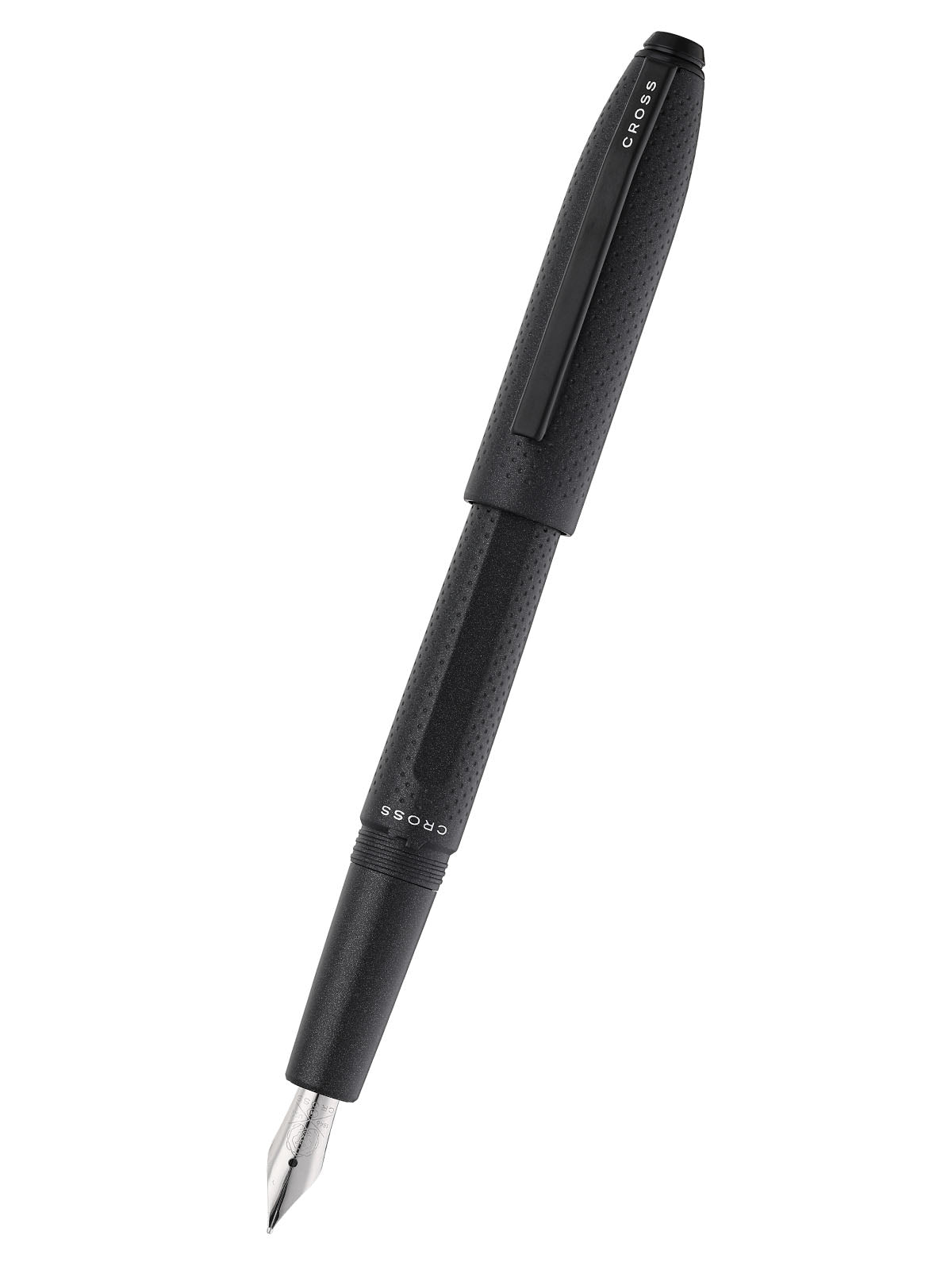 Prism Obsidian Black in resina con particolari neri lucidi – Stilografica con pennino F in acciaio inox