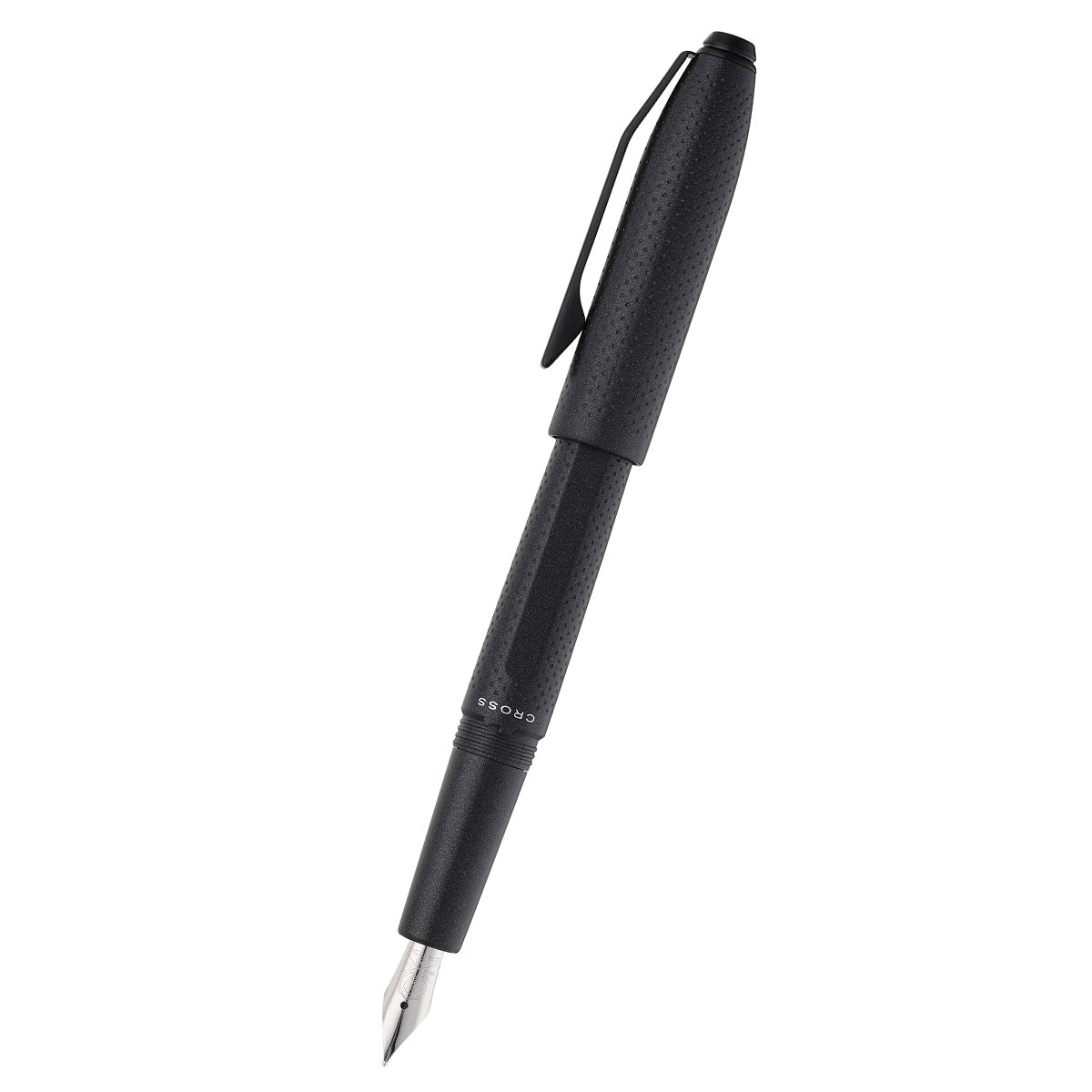 Prism Obsidian Black in resina con particolari neri lucidi – Stilografica con pennino M in acciaio inox