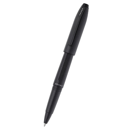 Prism Obsidian Black in resina con particolari neri lucidi – Penna a sfera