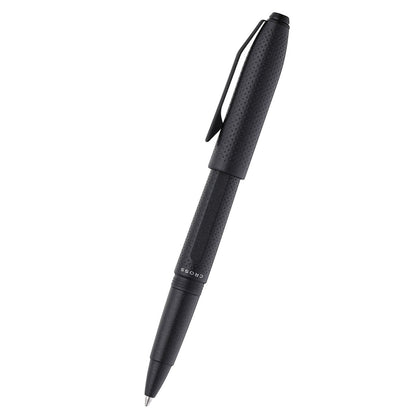 Prism Obsidian Black in resina con particolari neri lucidi – Penna a sfera
