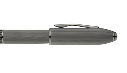 Penna a sfera Peerless™ in grigio ardesia lucido con motivo a diamante inciso