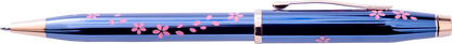 Century II Cherry Blossom Translucent Blue Lacquer with Polished Rose Gold PVD Appointments Ballpoint Pen