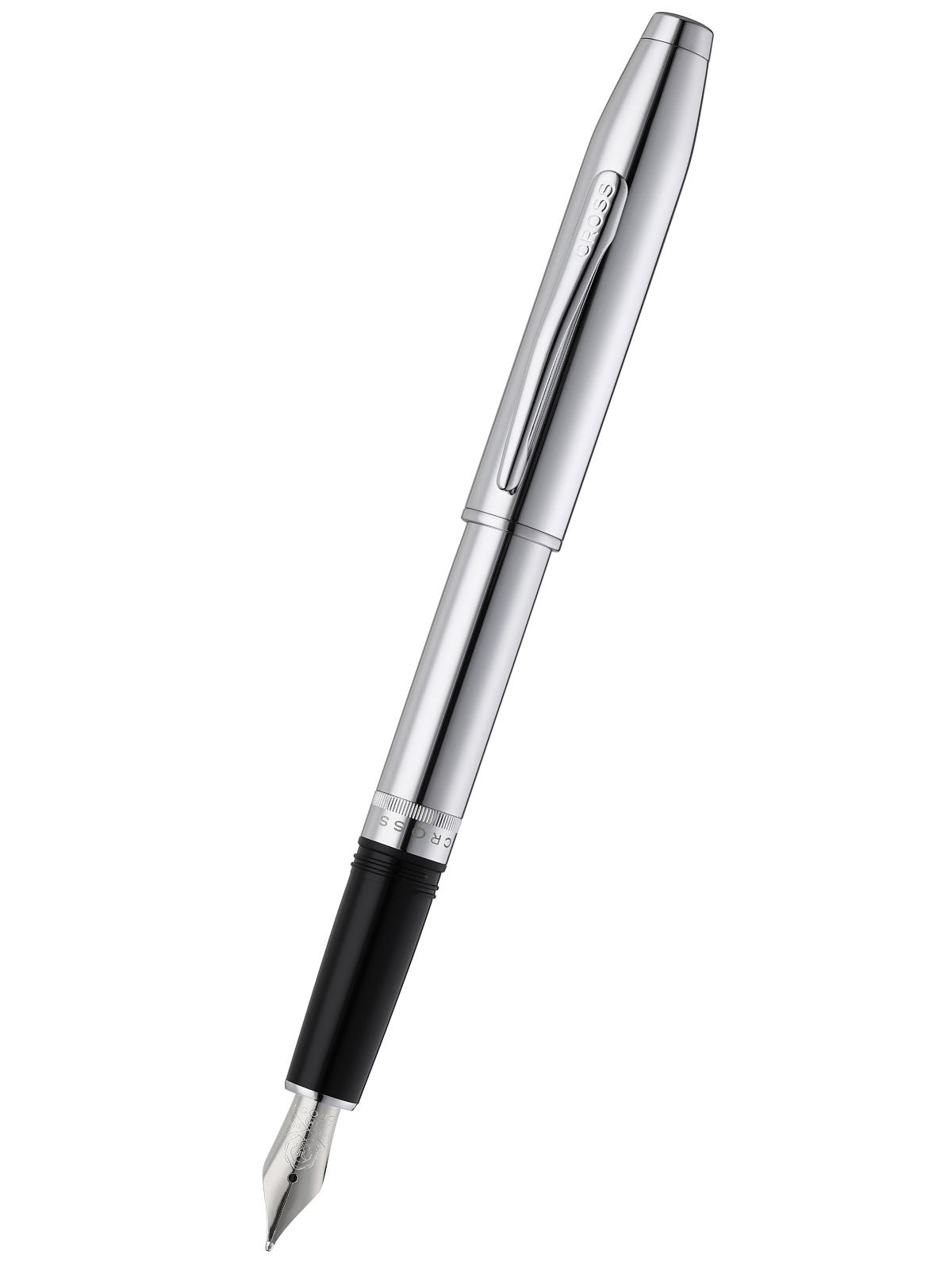 Foundry Polished Chrome con particolari cromati lucidi e pennino medio in acciaio inox – penna stilografica