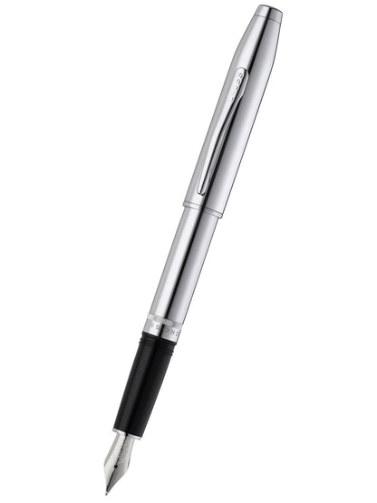 Foundry Polished Chrome con particolari cromati lucidi e pennino medio in acciaio inox – penna stilografica
