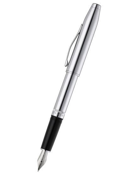 Foundry Polished Chrome con particolari cromati lucidi e pennino medio in acciaio inox – penna stilografica